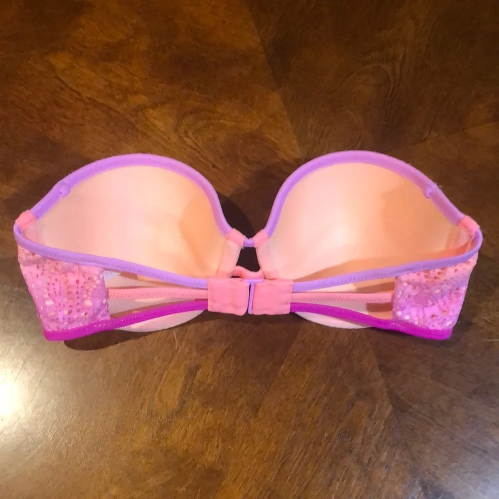 Victoria’s Secret Ombre Lace Strapless Bikini Top 32D - Picture 4 of 6